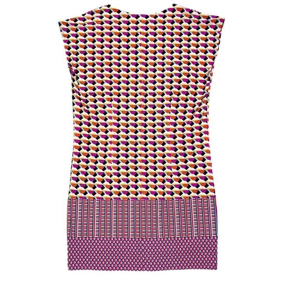 Laundry by Shelli Segal Pink Mod Geometric Shift Dress Size Medium - Picture 2 of 8